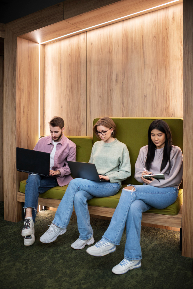 Students learning English